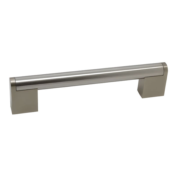 Pull Bar Handle Hole Centres 128mm - Brushed Nickel - Eurofit Direct