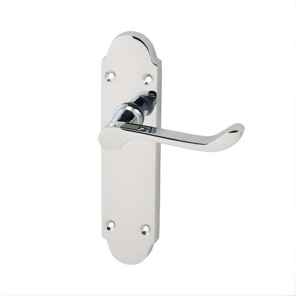 Mirage Latch Set Internal Lever Handle with Backplate 170mm Chrome