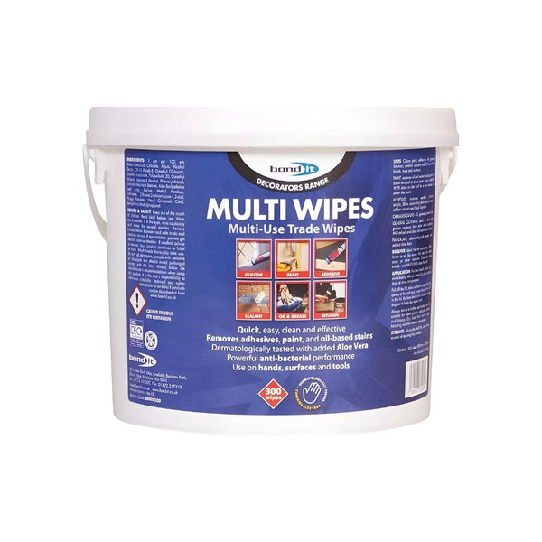 Bond It Multi Trade Re-sealable Wipes  - White - Eurofit Direct