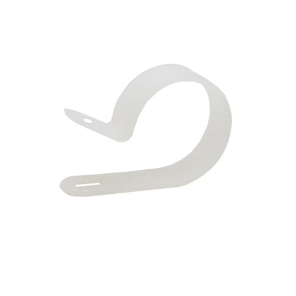 Nylon Natural P Clip / Clamp - 25mm Diameter