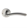 Door Privacy Curved Lever Handle 126mm Satin Chrome