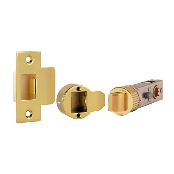 Smart Privacy 3" Tubular Mortice Latch Polished Brass