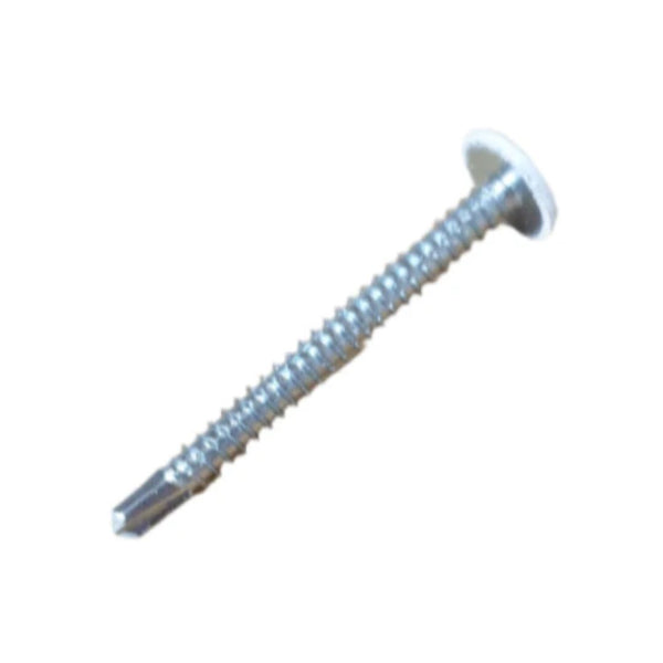 Drill Point Self Tapping Flange Ph2 Screws 10g x 2 1/2" (5 x 60mm) - White
