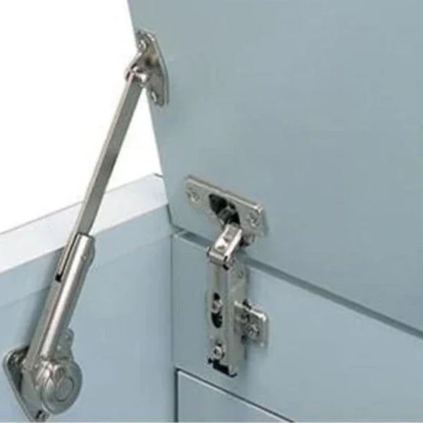 AKARCK 2-Pack Soft Close Lid Stay – 135° Hydraulic Hinge For Toy Box, Silver Zinc Alloy
