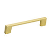 Pull D Square Cabinet Handle Hole Centre 128mm - Brushed Brass