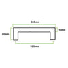 Bow Handle 366mm Length - Brushed Nickel