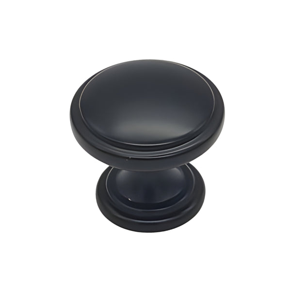 Cabinet Door Knob 37mm - Matt Black
