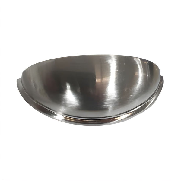 Indented Cup Handle Hole Centres 76mm - Brushed Nickel