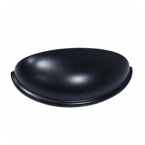 Cabinet Cup Handle Hole Centre 76mm - Matt Black