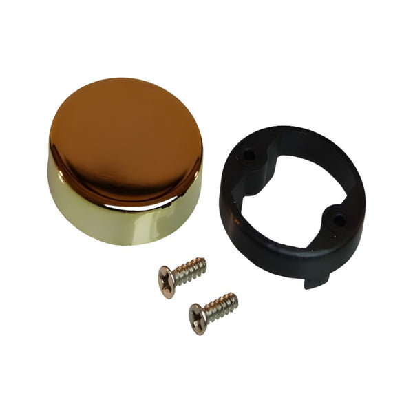 Round Cover for Glass Door Hinge - Brass
