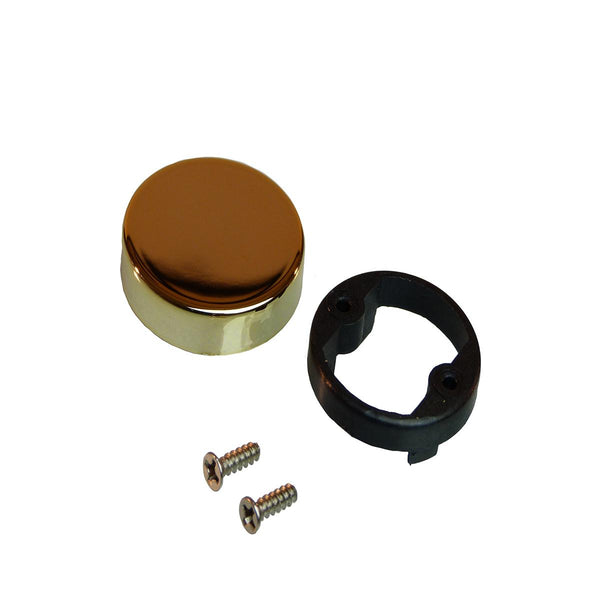 Round Cover for Glass Door Hinge - Brass