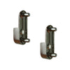Wardrobe Rail End Support With Dowels - Nickel Plated