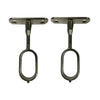 Suspended Wardrobe Rail Centre Support - Nickel Plated