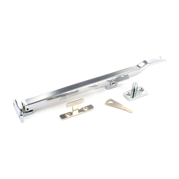 Securit Locking Window Stay - Chrome Plated
