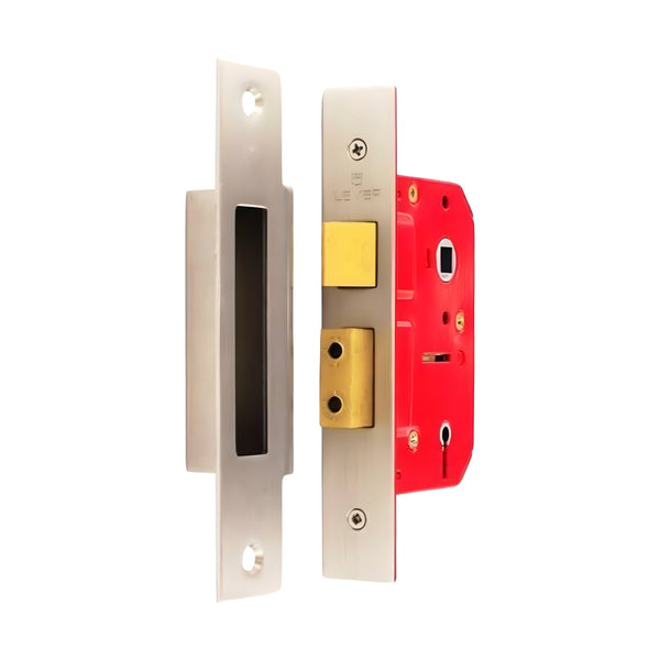 Securit 5 Lever Mortice Sash Lock - Nickel Plated