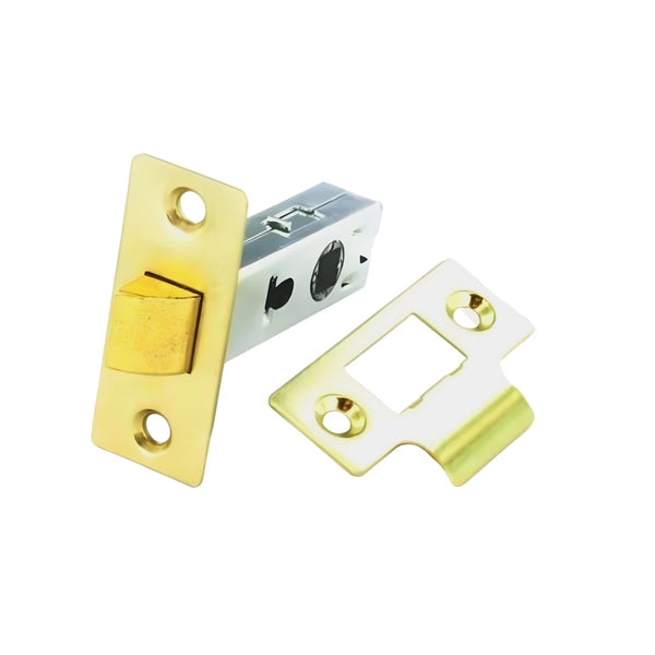 Mortice Latch 63mm Bolt Through - Electro Brass