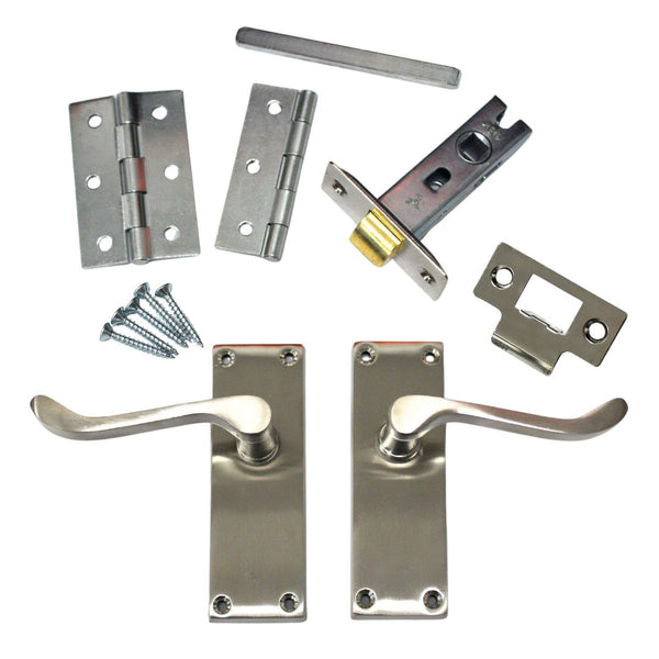 Scroll Internal Door Furniture Pack 116mm Brushed Nickel