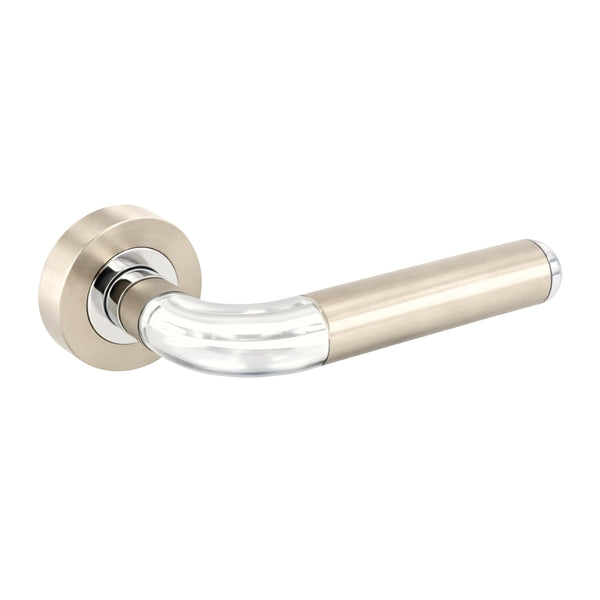 Securit Classic Latch Handle 50mm Satin Nickel/Chrome Plated