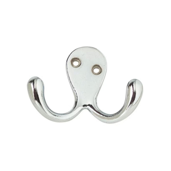 Double Robe Hook - Chrome Plated