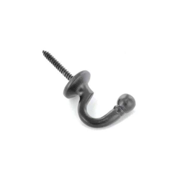 Antique Ball End Hook 40mm - Black Finish