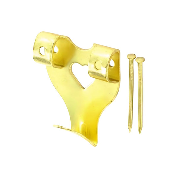 Double 50mm Picture Hook - Electro Brass - Eurofit Direct