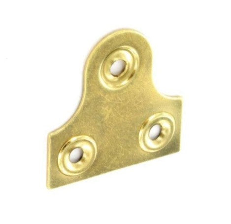 Glass Plate Plain Brass 32mm