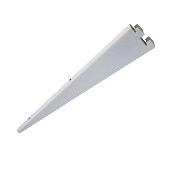Twin Slot 320mm Shelving Shelf Bracket - White