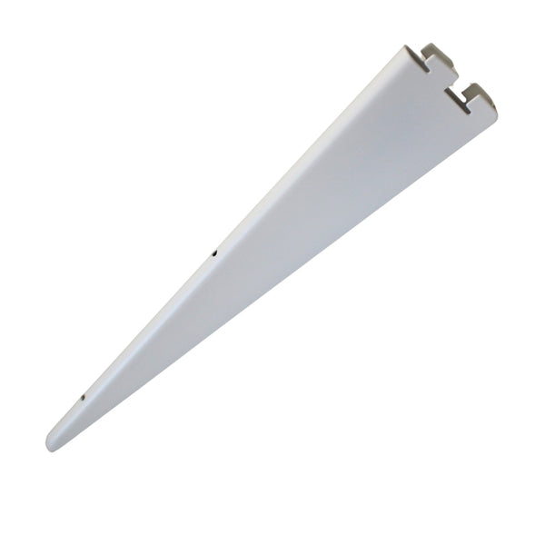 Twin Slot 370mm Shelving Shelf Bracket - White