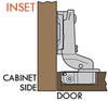 Series 61 Inset 105° Clip On Un-Sprung Hinge