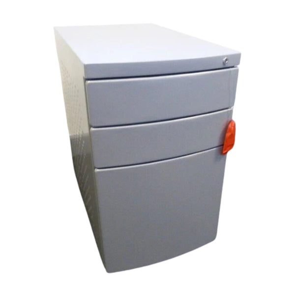 Slimline Mobile Metal Pedestal - Silver