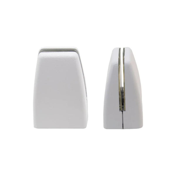 Top Fix Glass Panel Clamp For Desk 59mm - White