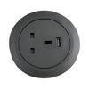 Round Desktop 60mm / 80mm Power Grommet - Black