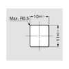 Non Magnetic Retaining Mini Touch Latch - R/F 34N - Black