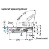 Concealed Hinge with Stay For Sheet Metal 100°