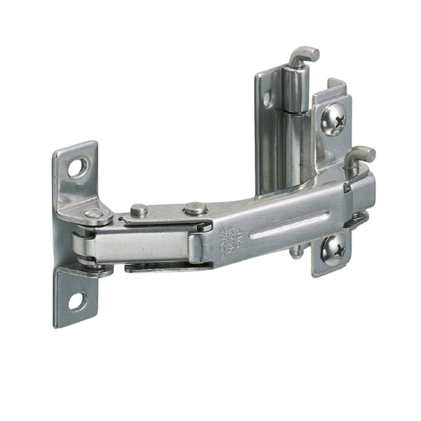 Concealed Hinge with Stay in Polished Stainless Steel