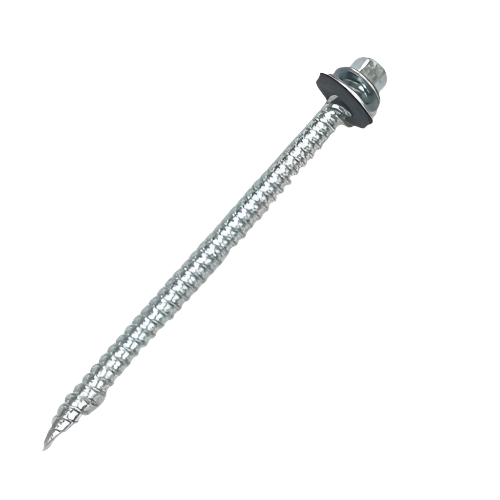 14g x 4" (6.3 x 100mm) Hex Head Timber-fix Screw with bonded washer - Zinc