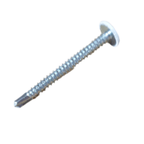 10g x 2 1/2" (5 x 60mm) Flange Head Ph2 Drill Point Self Tapping Screws - White