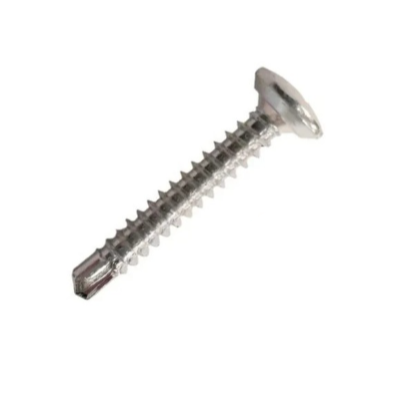 8g x 1" (4.2 x 25mm) Pan Pozi Drill Point Self Tapping Screws - Zinc