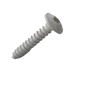 6g x 1" (3.5 x 25mm) Pozi Flange Stainless Steel Self Tapping Screws -  White