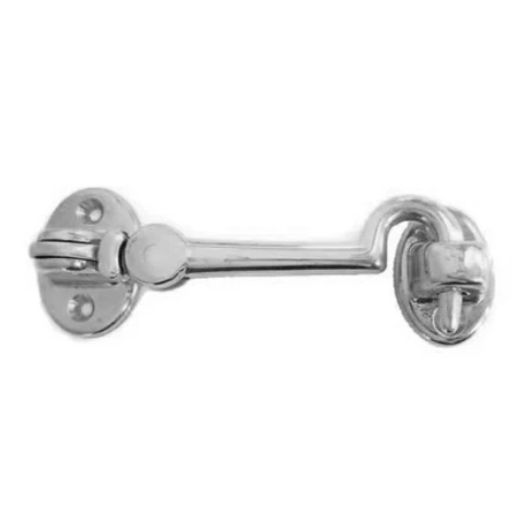 3" Chrome Cabin Lock Hook & Catch - Length 100mm - Eurofit Direct