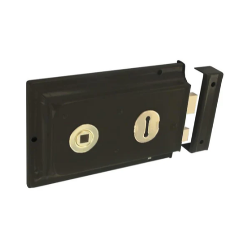 Double Handed Rim Lock - 150mm - Black