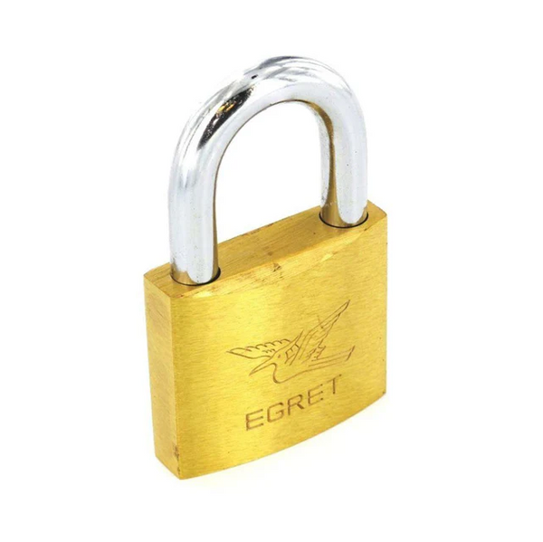 Padlock with Long Shank & Keyed Alike - 40mm -  Brass
