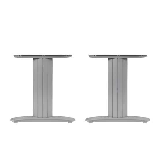I Frame Desk 580mm Deep Top up to 1800mm Wide -  Silver