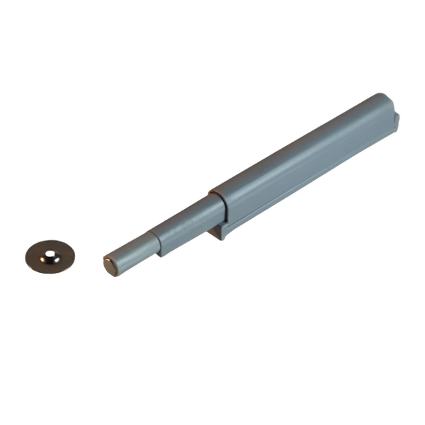 Push To Open Magnetic Catch & Holder - Grey Plastic - Length 84mm