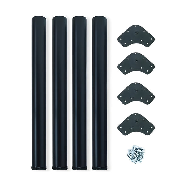 Table Legs 60 x 710mm With 20mm Adjustment - Black