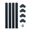 Table Legs 60 x 710mm With 20mm Adjustment - Black