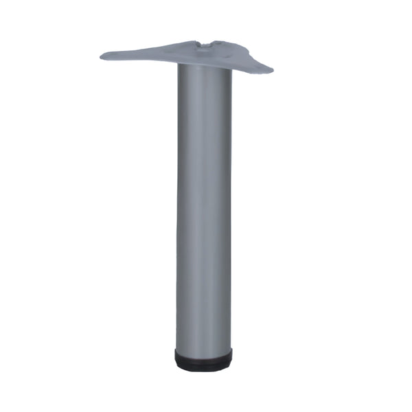 Table Legs 60 x 375mm With 30mm Adjustment - Silver 9006 - Eurofit Direct