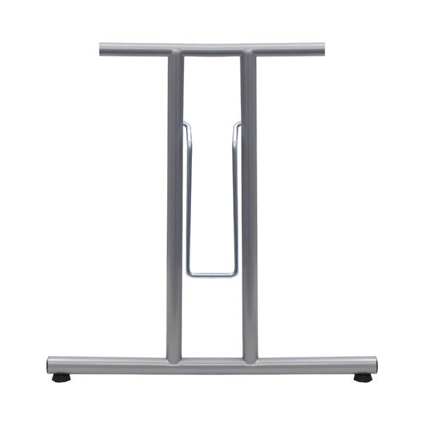 Folding Table Frame 690 x 590mm Straight Foot - Silver 9006 - Eurofit Direct
