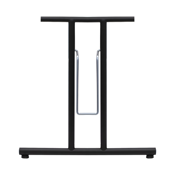 Folding Table Frame 690 x 590mm Straight Foot - Black - Eurofit Direct