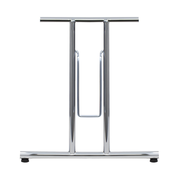 Folding Table Frame 690 x 590mm Straight Foot - Chrome Plated - Eurofit Direct